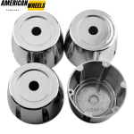 84mm (3.29in) Bolt-On Chrome Wheel Center Caps