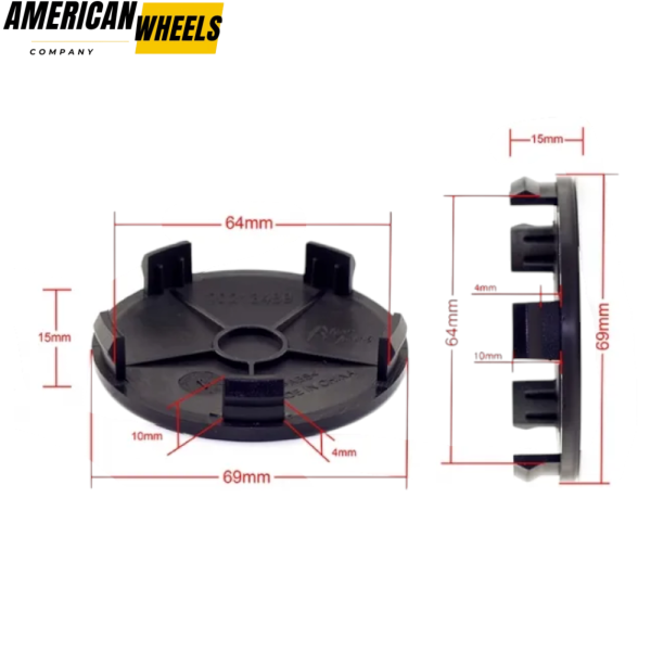 69mm (2.72in) BMW 1 2 3 4 5 6 Series Aftermarket Wheel Center Cap #36136783536 - 20213489 - Image 2