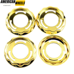 4pcs BBS 101mm 3 31/32in Wheel Center Cap Parts #09.24.383 Chrome Gold - 20214674GD