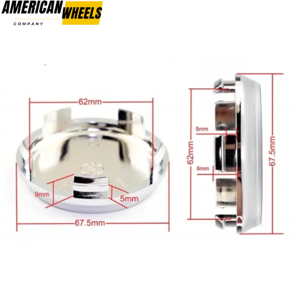 100pcs O.Z Wholesale 68mm 2 21/32in Plain Wheel Center Caps #M673 #81310564 Silver - Image 2