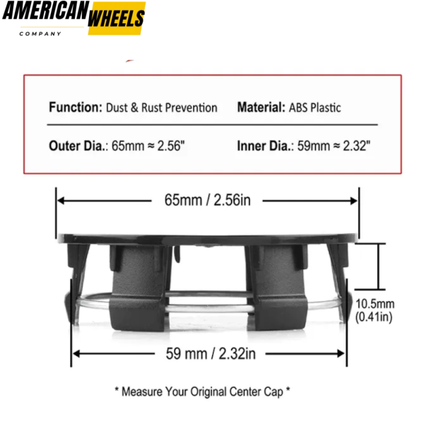 65mm (2.56in) Wheel Center Caps for Ford F150 Mustang Focus Chrysler 200 S Sedan - 20214345 - Image 3