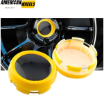4pcs Audi Benz O.Z Advan 79mm 3 3/32in Wheel Center Caps Yellow - 20277069[13570YL+20954]x4