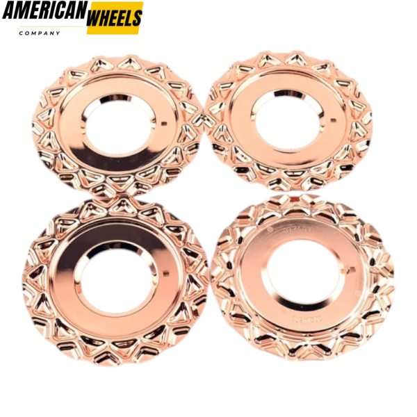 4pcs BBS 151mm 5 15/16in Wheel Center Cap Parts #09.24.038 Rose Gold - 20214671RG - Image 2