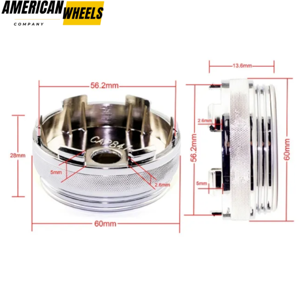 60mm Custom Universal Wheel Center Caps For XXR Racing Wheels - 20214163 - Image 2