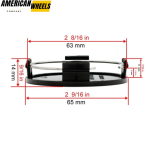 OD: 65mm 2.56in ID: 63mm 2.48in Modified Universal Wheel Center Cap - 20274077CHx4 - Image 3