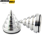 54mm Conical Spiral Nissan & Infiniti Wheel Center Rim Caps Replacement Set of 4- 20214633 - Image 2