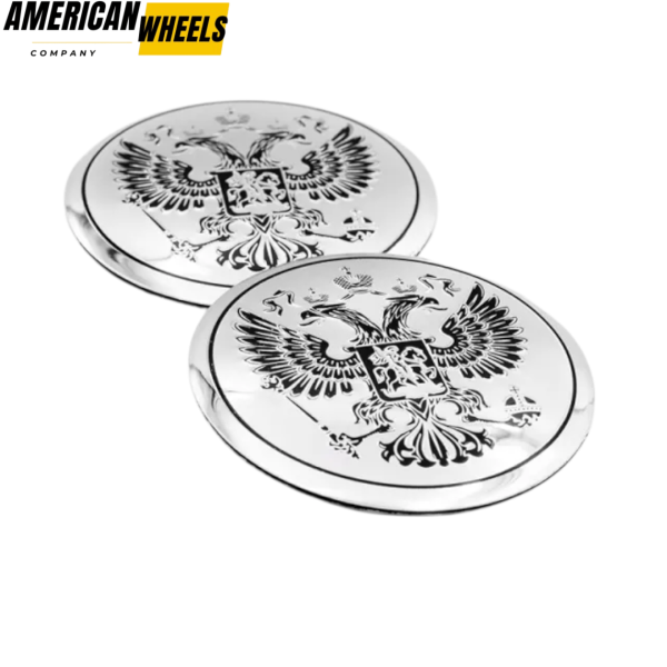 4pcs National Emblem Of The Russian 56mm 2 3/16in Wheel Center Caps Sticker - 20220959BKS - Image 2