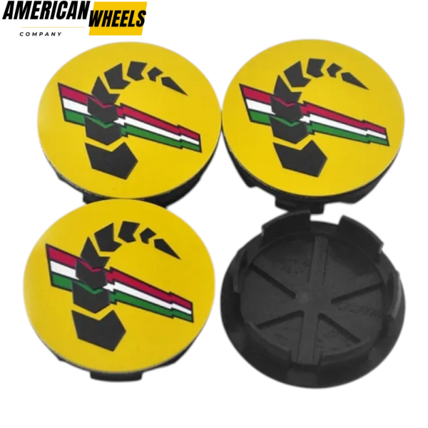 48mm Fiat ABARTH Wheel Center Caps 46746586 - 20214097[14079+13942]x4 - Image 2