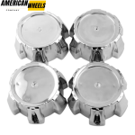 4pcs ION Alloy 138mm 5 13/32in Wheel Center Caps #C612102CAP 6 Lug Nuts Chrome - 20213565