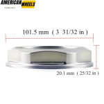 101.5mm BBS Wheel Center Caps Six-Sided Aftermarket Replacement Rim Caps #09.24.206 4pcs - 20214673 - Image 15