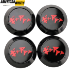 4pcs Initial Drift Onomatopoeia 70mm 2 3/4in Wheel Center Caps