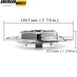 4pcs BBS RD Wheel Center Caps #09.23.264 #09.23.245 150mm 5.89in Chrome or Silver - 20277030 - Image 5