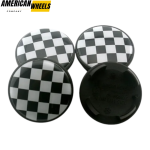 4pcs MINI Checkered 55mm 2 5/32in Wheel Center Caps #3613 1171069 - 20213350[13236+13295]x4 - Image 2
