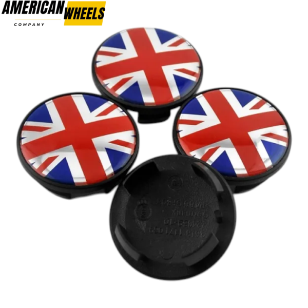 4pcs MINI Union Jack 54mm 2 1/8in Wheel Center Caps #36131171069 - Image 2