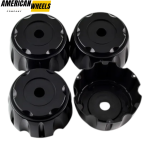 4pcs 111mm 4 11/32in Wheel Center Caps Black - Image 4