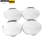 100pcs Wholesale Plain 68mm 2 11/16in Wheel Center Caps #654F Chrome - Image 2