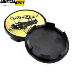 4pcs Muscle Car Sign 65mm 2 9/16in Wheel Center Caps #BR3Z-1130-B Black Base- 20214967BK[14930+13665BK]x4 - Image 4
