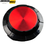 4pcs GMC Cadillac Chevy 83mm 3 1/4in Wheel Center Caps #9595891 Red Label Black Base - 20214949BKR[14618RD+14726BK]x4 - Image 5