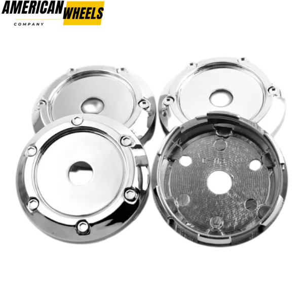 4pcs Volk 66mm 2 19/32in Wheel Center Caps #C-113 Chrome - Image 3
