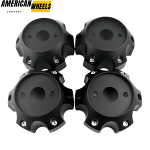 4pcs 138mm 5 13/32in Wheel Center Caps 6 Lug Nuts Matte Black