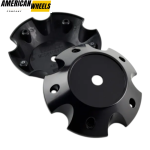4pcs METAL MUSCLE A.T 150mm 5 15/16in Wheel Center Caps Matte Black - Image 4