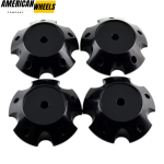 4pcs METAL MUSCLE A.T 150mm 5 15/16in Wheel Center Caps Matte Black