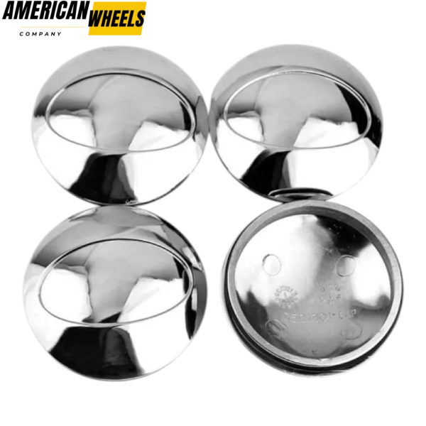 4pcs American Racing 73mm 2 27/32in Wheel Center Caps #C501301-CAP Chrome - Image 2
