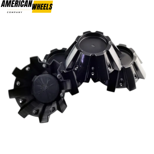 4pcs RDR 214mm 8 13/32in Wheel Center Caps #CBRD1-1P Black - Image 5