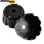 4pcs 111mm 4 11/32in Wheel Center Caps Black - Image 6