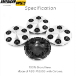 Chevrolet Silverado Avalanche Suburban Wheel Center Caps for 17in 5 spoke wheels #9595469 #9596341 198mm 7.8in 4pcs - 20213924 - Image 3