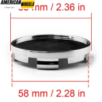 60mm 2.36in Custom Maserati Audi Wheel Center Hub Caps - 670025694 - Image 11