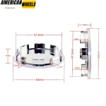 4pcs 63mm 2.48in Universal Wheel Center Caps for Subaru Dodge Weds OZ #M595 - 20213669 - Image 21