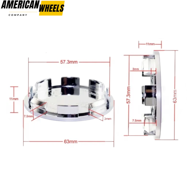 4pcs 63mm 2.48in Universal Wheel Center Caps for Subaru Dodge Weds OZ #M595 - 20213669 - Image 21