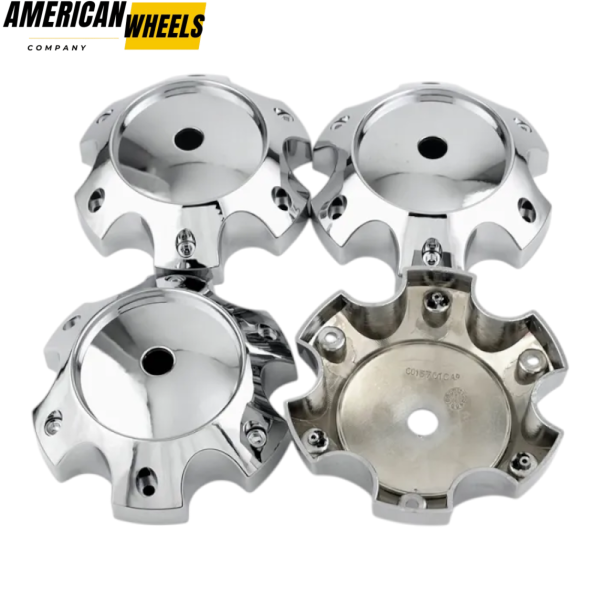 4pcs Moto 138mm 5 13/32in Wheel Center Caps #MO989C02 6 Lug Nuts Chrome - Image 3