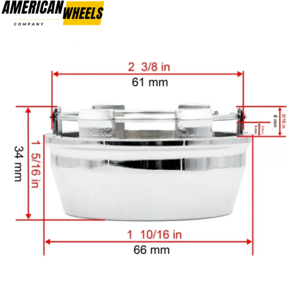 OD: 66mm 2.6in ID: 61mm 2.4in AVID.1 Wheel Center Cap With Steel Ring 4pcs - 20274079 - Image 9
