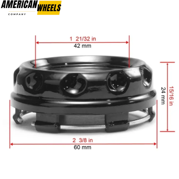 60mm 2.36in Custom Snap-On Universal Wheel Center Caps - 20214350 - Image 6