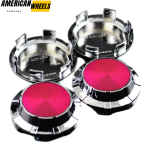 4pcs GMC Cadillac Chevy 83mm 3 1/4in Wheel Center Caps #9596403 Pink Label Silver Base - 20214949CHP[14618PP+14726CH]x4 - Image 3