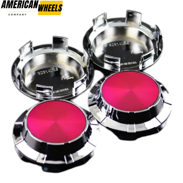 4pcs GMC Cadillac Chevy 83mm 3 1/4in Wheel Center Caps #9596403 Pink Label Silver Base - 20214949CHP[14618PP+14726CH]x4 - Image 3