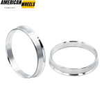 4pcs 60mm 2 11/32in Reducer Ring Aluminum Alloy Brushed Texture Silver - Image 2