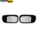 BMW Matte Black Front Kidney Grills for 3 Series E46 Sedan Touring 4-door - 21623104