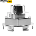 4pcs Universal 65mm 2 9/16in Wheel Center Caps Chrome - Image 2