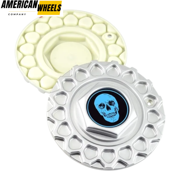 #09.24.028 ＆ #09.24.004 Skull Badge BBS Replica Wheel Center Caps 168mm (6.61in) - Image 8