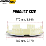 4pcs 182mm for Chevrolet Avalanche Silverado 1500 Center Caps #9596343 - 20214658 - Image 2