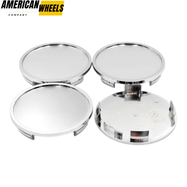 100pcs Wholesale Plain 76mm 3in Wheel Center Caps Chrome - Image 5