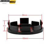 63mm (2.48in) Wheel Center Caps For Chevrolet Chrysler Toyota Dodge Gmc O.Z Saab Lexus #52110398AA - Image 5