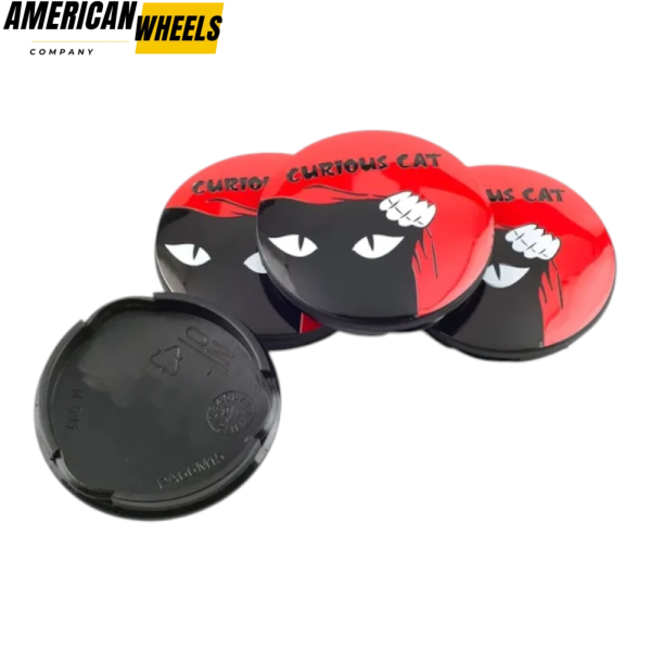 4pcs Rays Volk Racing Curious Cat 62mm 2 7/16in Wheel Center Caps #C-62 - 20277017[20270001+14349BK]x4 - Image 4