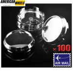 100pcs O.Z Wholesale 68mm 2 21/32in Plain Wheel Center Caps #M673 #81310564 Silver