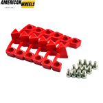 6pcs (1set) TUFF T-01 16" Wheel Trim Strip Kit Red - Image 5