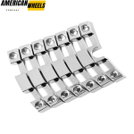 7pcs （1set）Mayhem Missile 18" Wheel Trim Strip Kit Silver Plating - Image 2