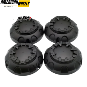 4pcs 184mm 7.24in Bolt On Wheel Center Caps Matte Black - 20274076